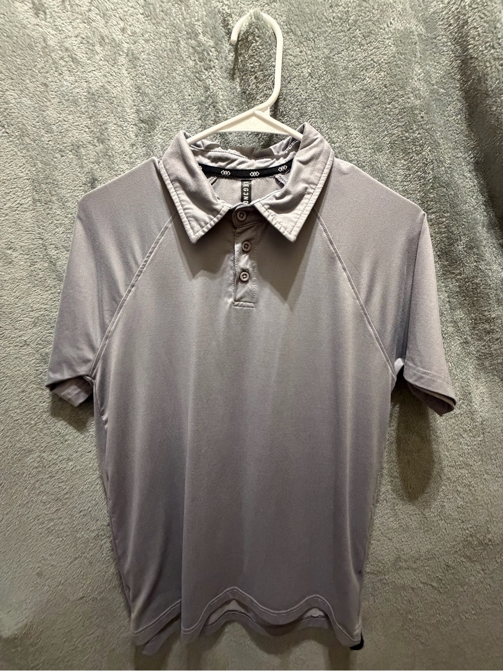 Men's Performance Polo Shirt — Light Gray Small